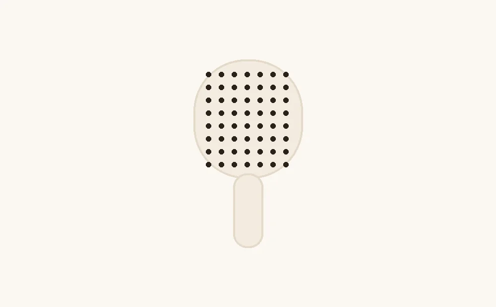 Une brosse plate classique, coussin plein et picots serrés
